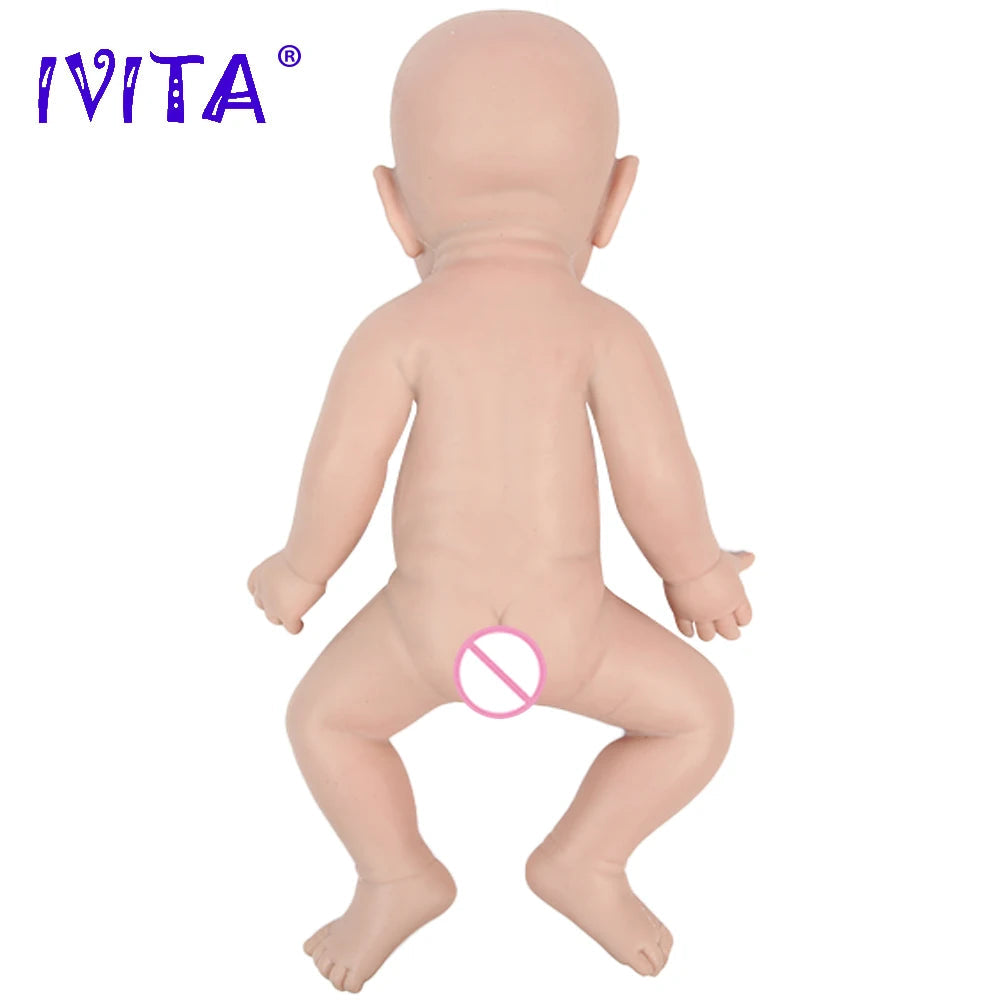 Realistic IVITA WB1528 43cm 2508g 100% Platinum Liquid Full Body Silicone Reborn Baby Doll - ToylandEU