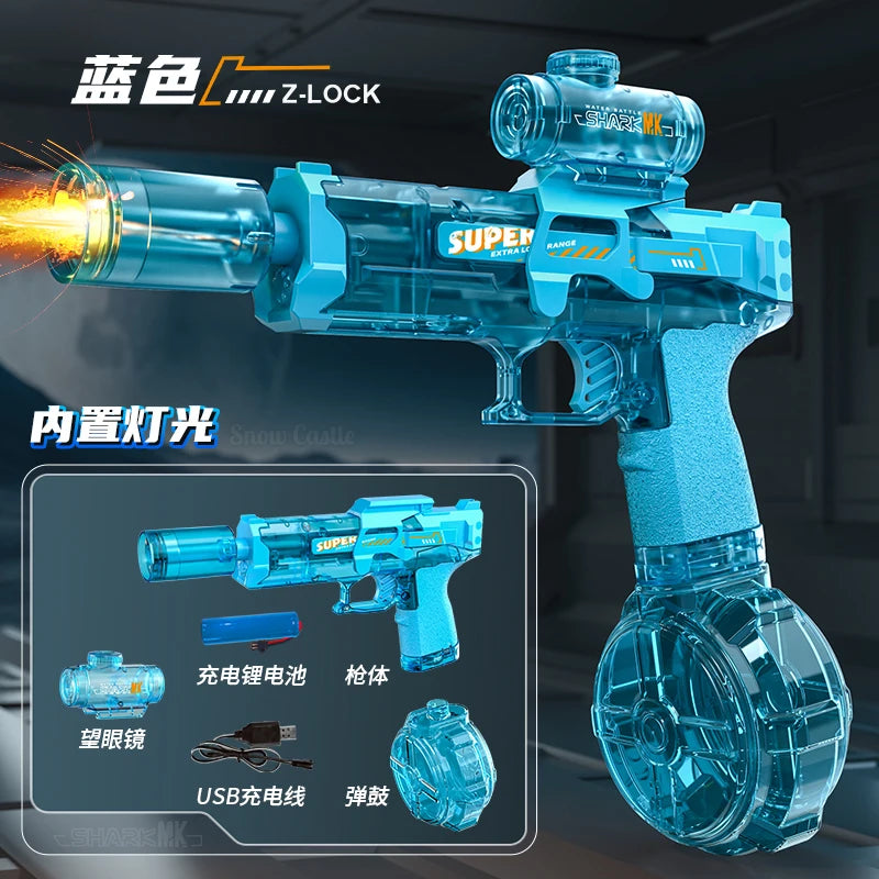 Water Gun Toy | Rechargeable Long-Range Blaster | Beach Pool | Ages 14 Up