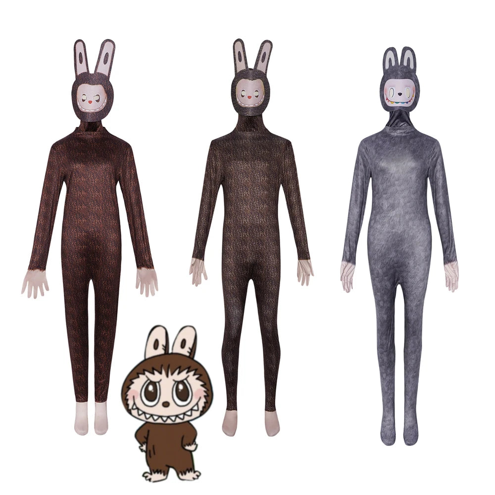 Labubu Costume | Cosplay Jumpsuit with Mask | Adult & Kids