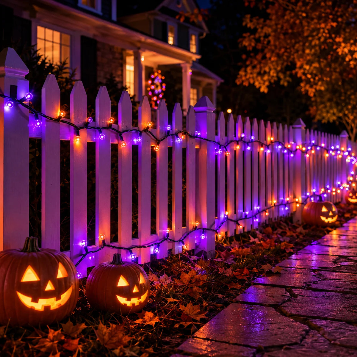 Halloween String Lights | 335 Ft 800 Led | Remote | Purple Orange Patio Decor