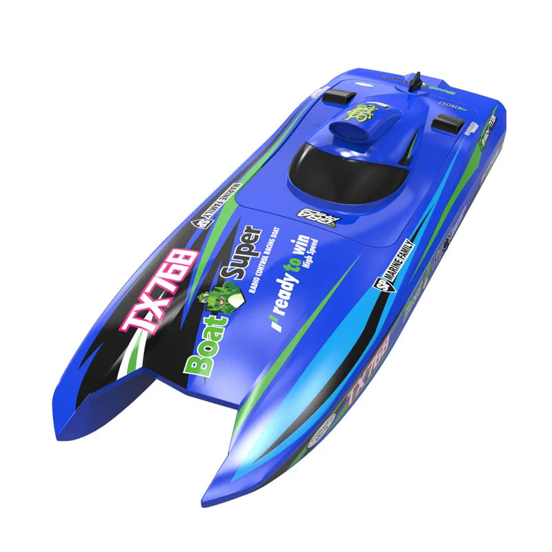 RC High-Speed Brushless RC Jet Boat 30km/h - Waterproof 2.4G Remote Control Speedboat for Kids