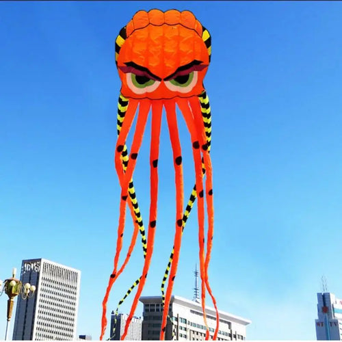 Large 3D Striped Octopus Kite - 8-Meter, Four-Color, Soft and Foldable ToylandEU.com Toyland EU