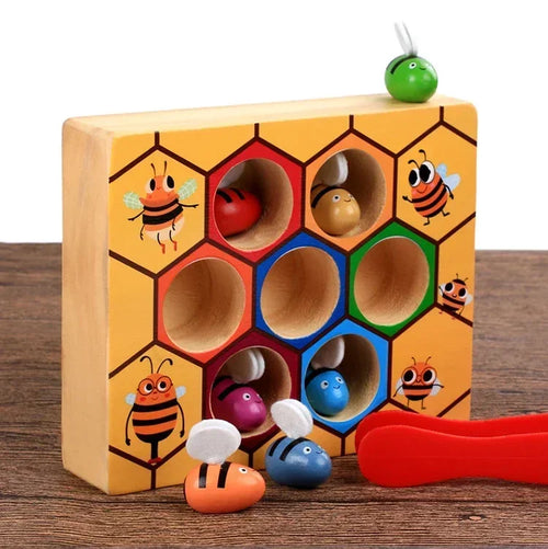 Wooden Beehive Shape Sorting Educational Toy for Color Recognition and Cognitive Development ToylandEU.com Toyland EU