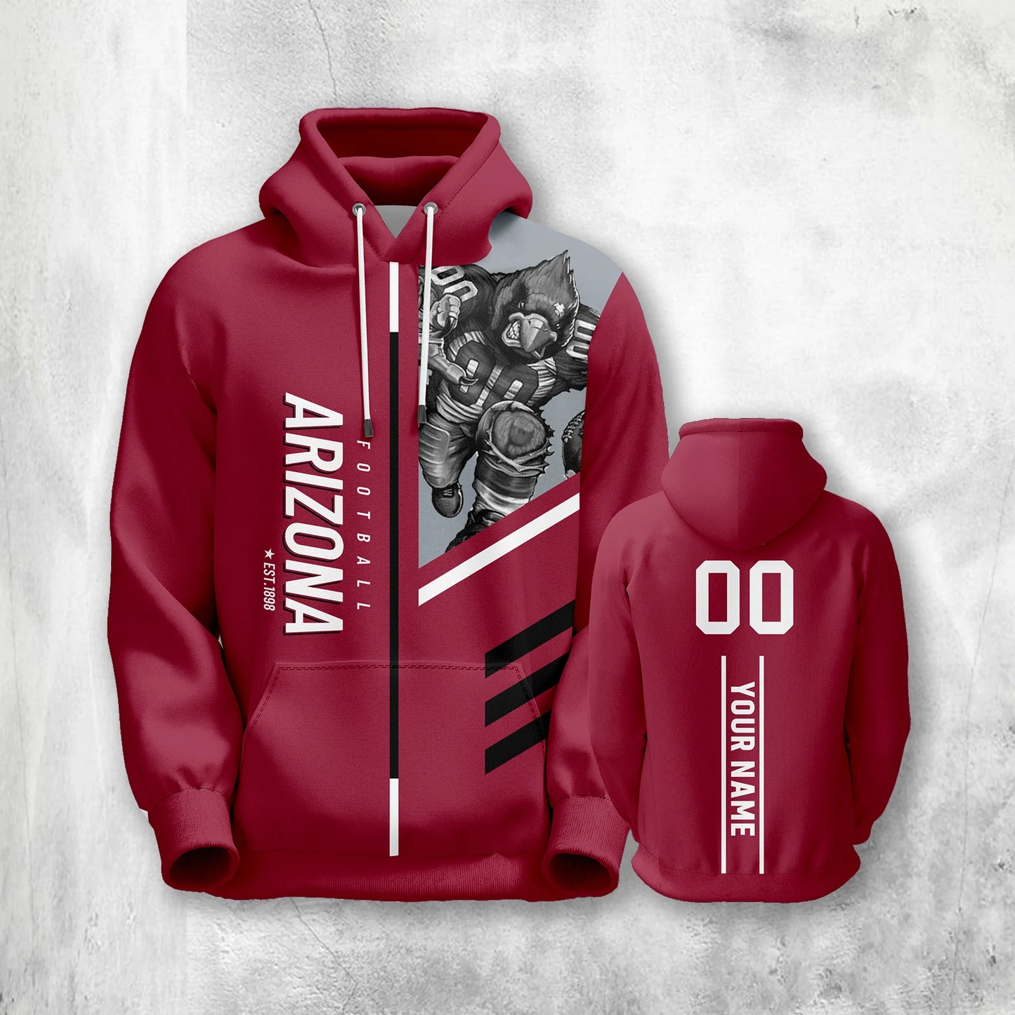 Personalized Arizona City Mascots American Football Hoodies - Custom Name & Number Sweatshirts for Fans, Men, Women, and Youth