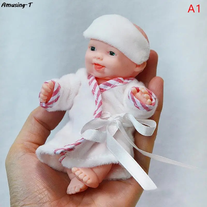 Mini Silicone Reborn Dolls 12cm Realistic Baby Doll Toy