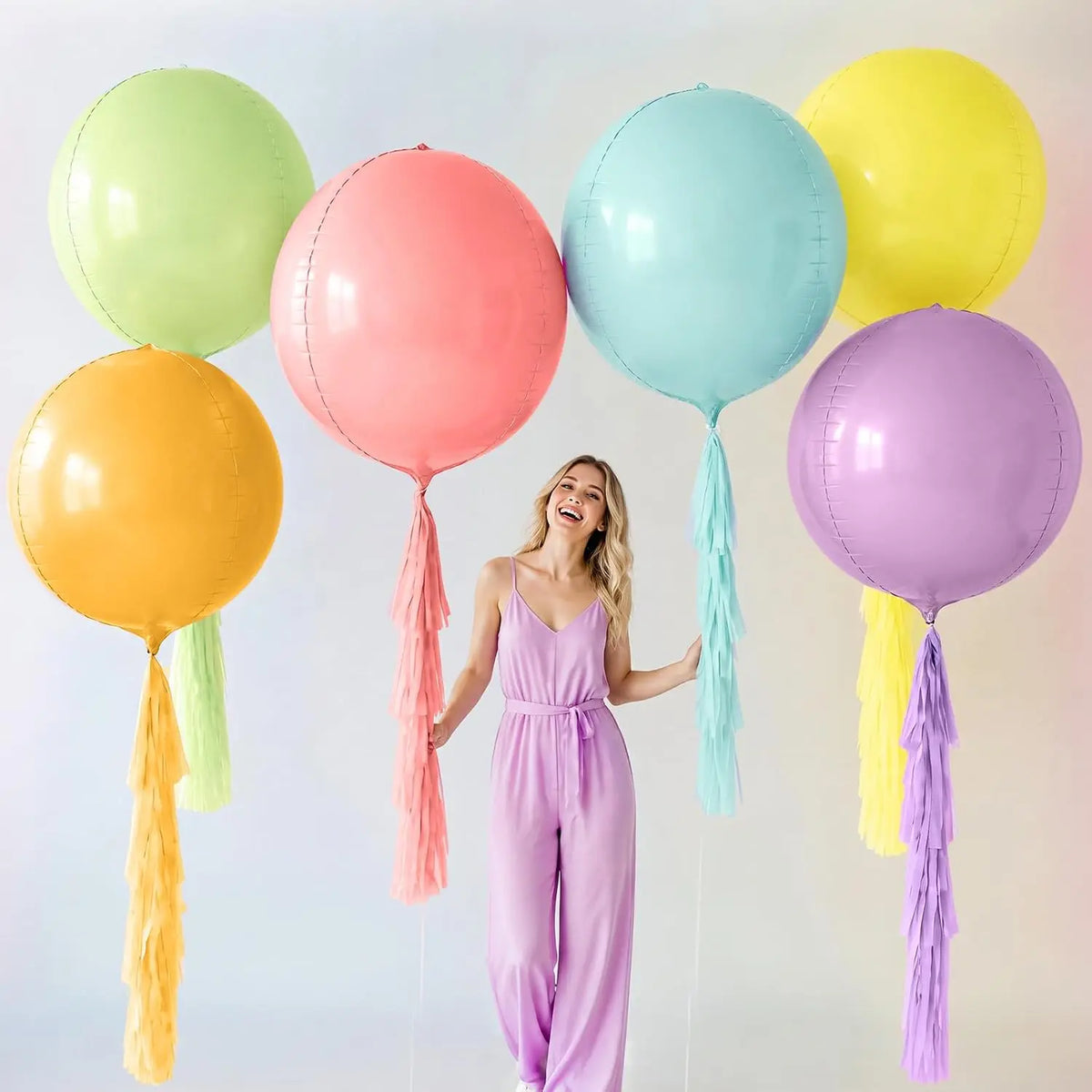 Giant Balloons | 36 Inch | With Tassels | Christmas Party Decor