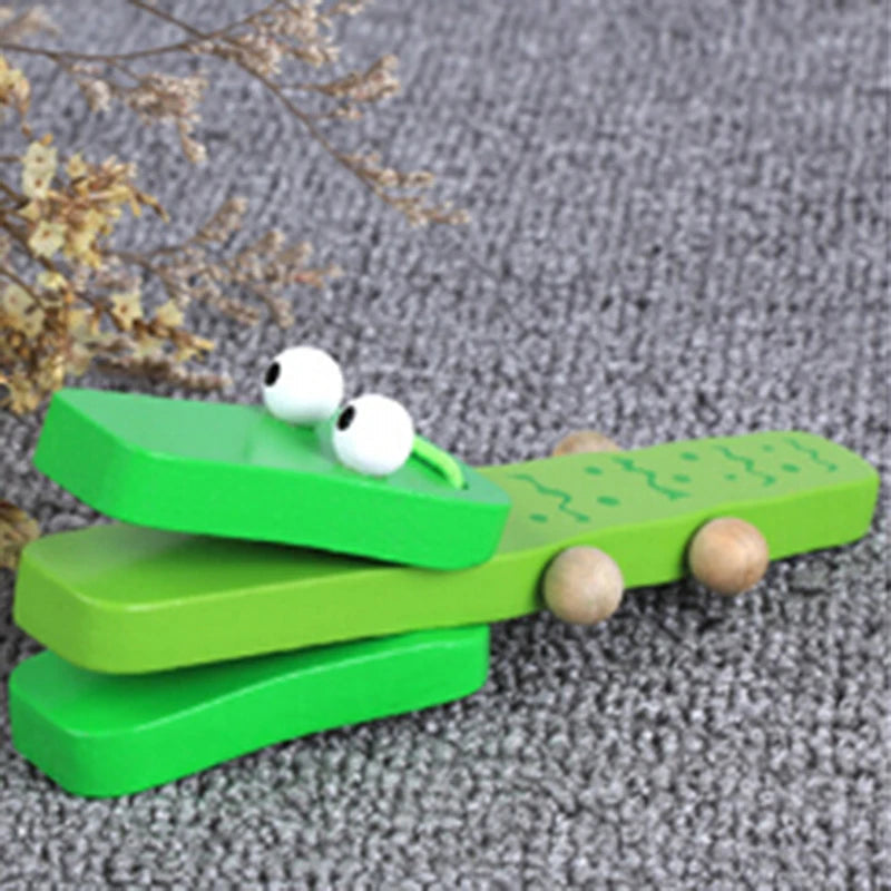 Cute Castanets Musical Instrument Toys Kids Wooden Clapper Handle Baby - ToylandEU