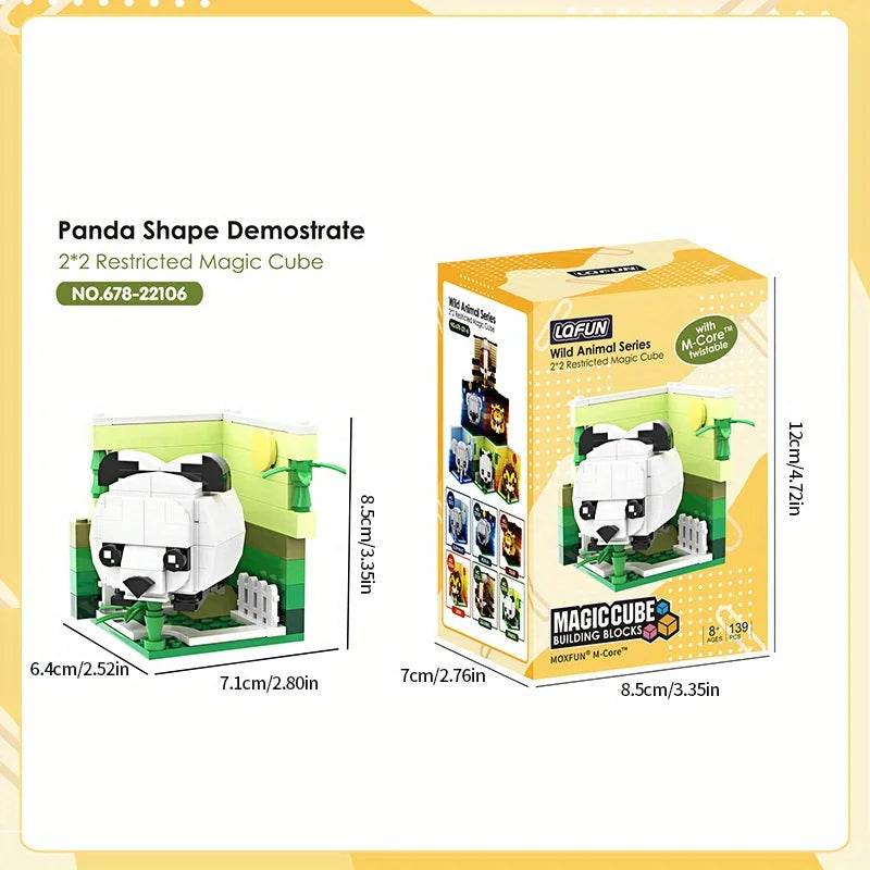 Creative Animal Building Blocks Cute Panda Koala Tiger Rabbit Chicken Model Bricks - ToylandEU
