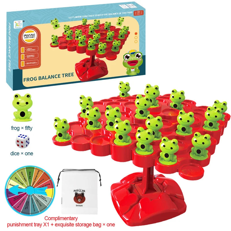 Frog-themed Montessori Math Balancing Board Puzzle for Kids (1/2PCS) - ToylandEU