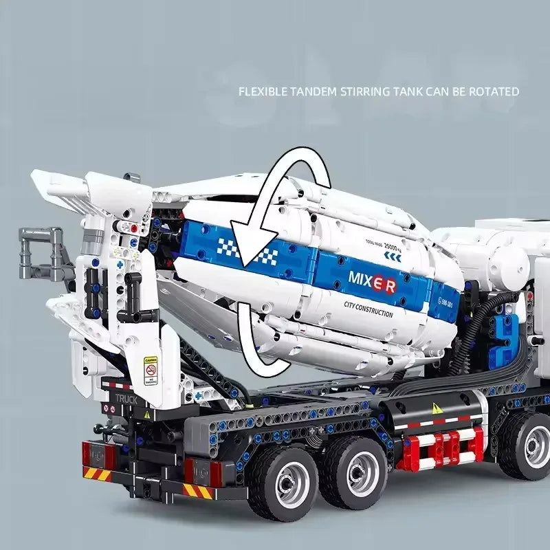 Concrete Mixer Truck Building Blocks Set For Kids Educational