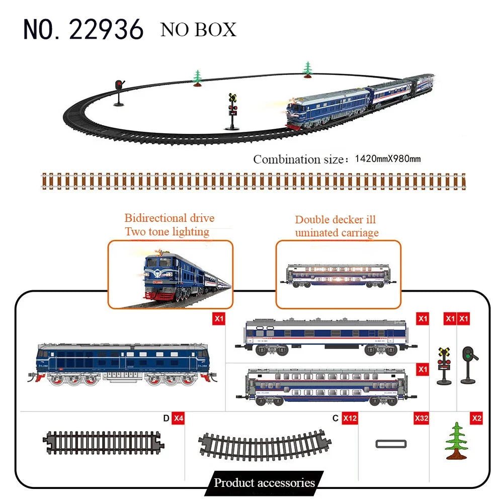 Electric Train Toy High-Speed Railway Set for Kids