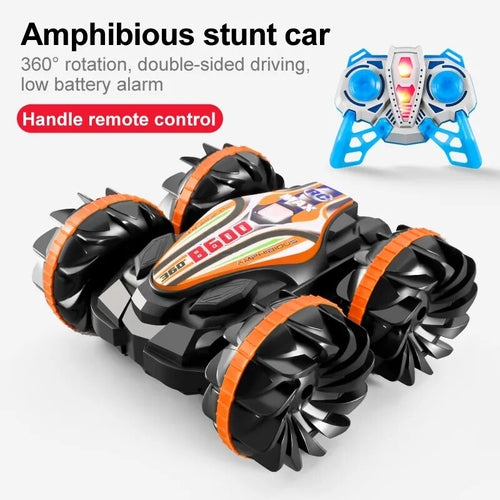 Amphibious RC Car Remote Control Stunt Car Vehicle Double-sided Flip Toyland EU