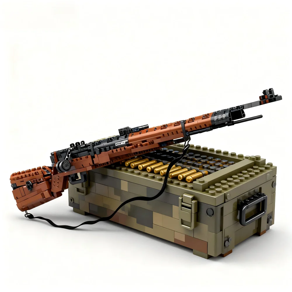 Historical Rifle Model Kit | 1206 PCS | Bolt Action Sniper | Adult Collector