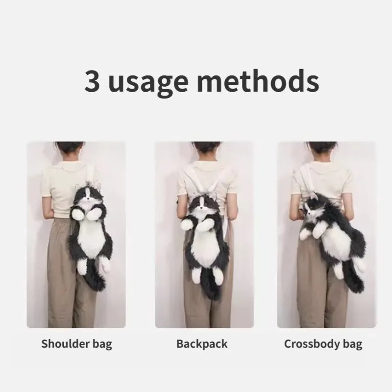 2023 New Simulated Animal Cat Cute Doll Backpack Single Shoulder Bag - ToylandEU