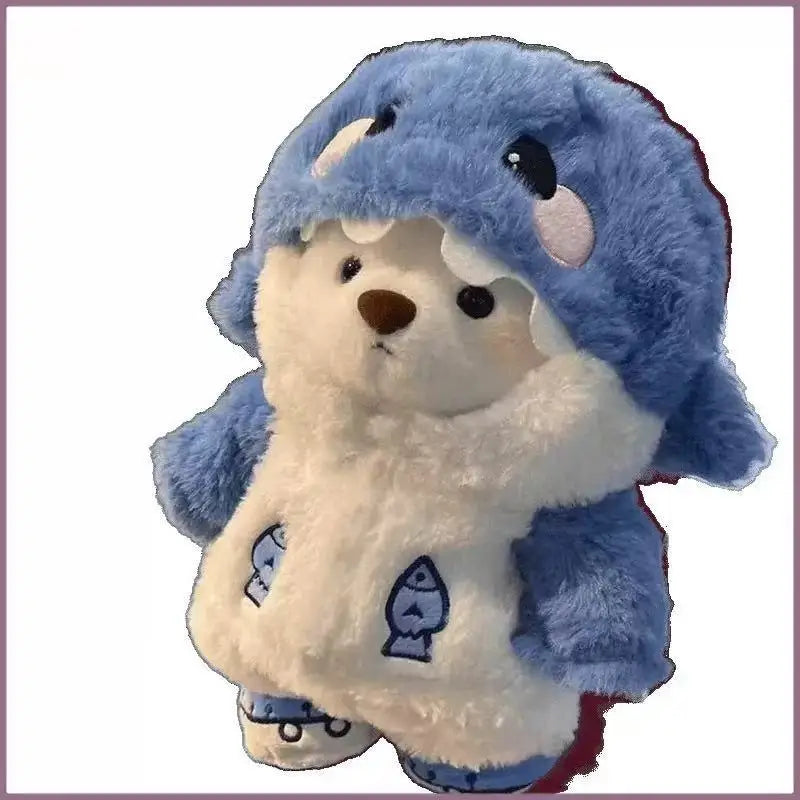 Transforming Shark to Bear Plush Doll for Girls Gift