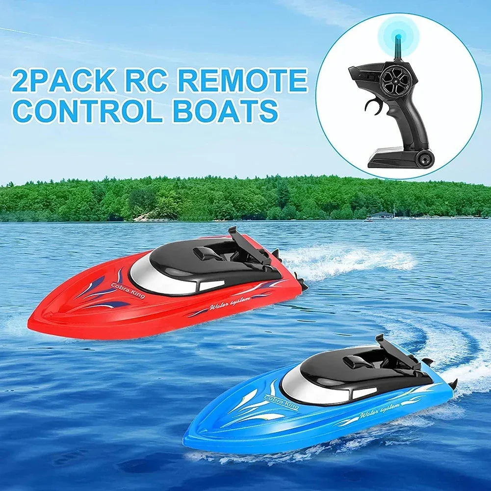 Two Pack RC Boat Remote Control High Speed 25KmH Kids - ToylandEU