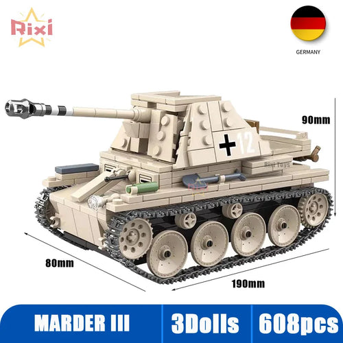 WW2 Military Tanks Building Block Set - Panther & Sherman Models for Children 6+ ToylandEU.com Toyland EU