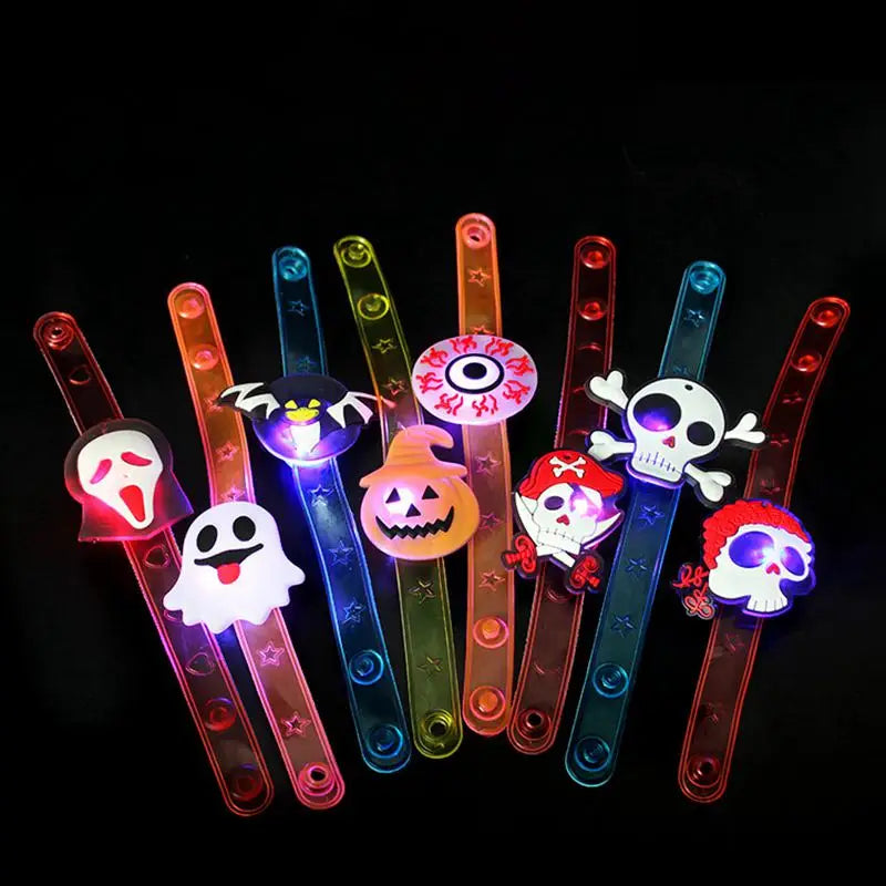 Halloween Glow Ring | Battery Operated | Pumpkin Ghost Design | 5 10 20 Pack