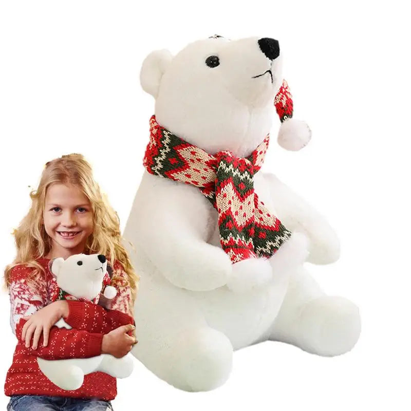 Cuddly Kawaii Polar Bear Plush Toy - Perfect Holiday Gift for Kids