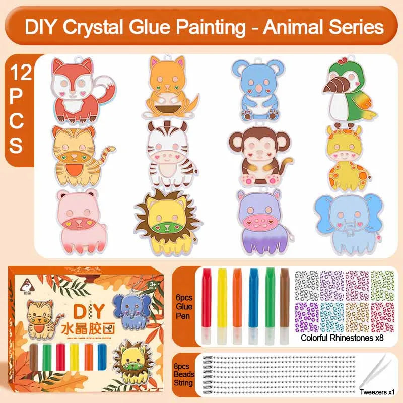 DIY Crystal Gel Painting Kit | Educational Kit | Animals And Nature | No Baking