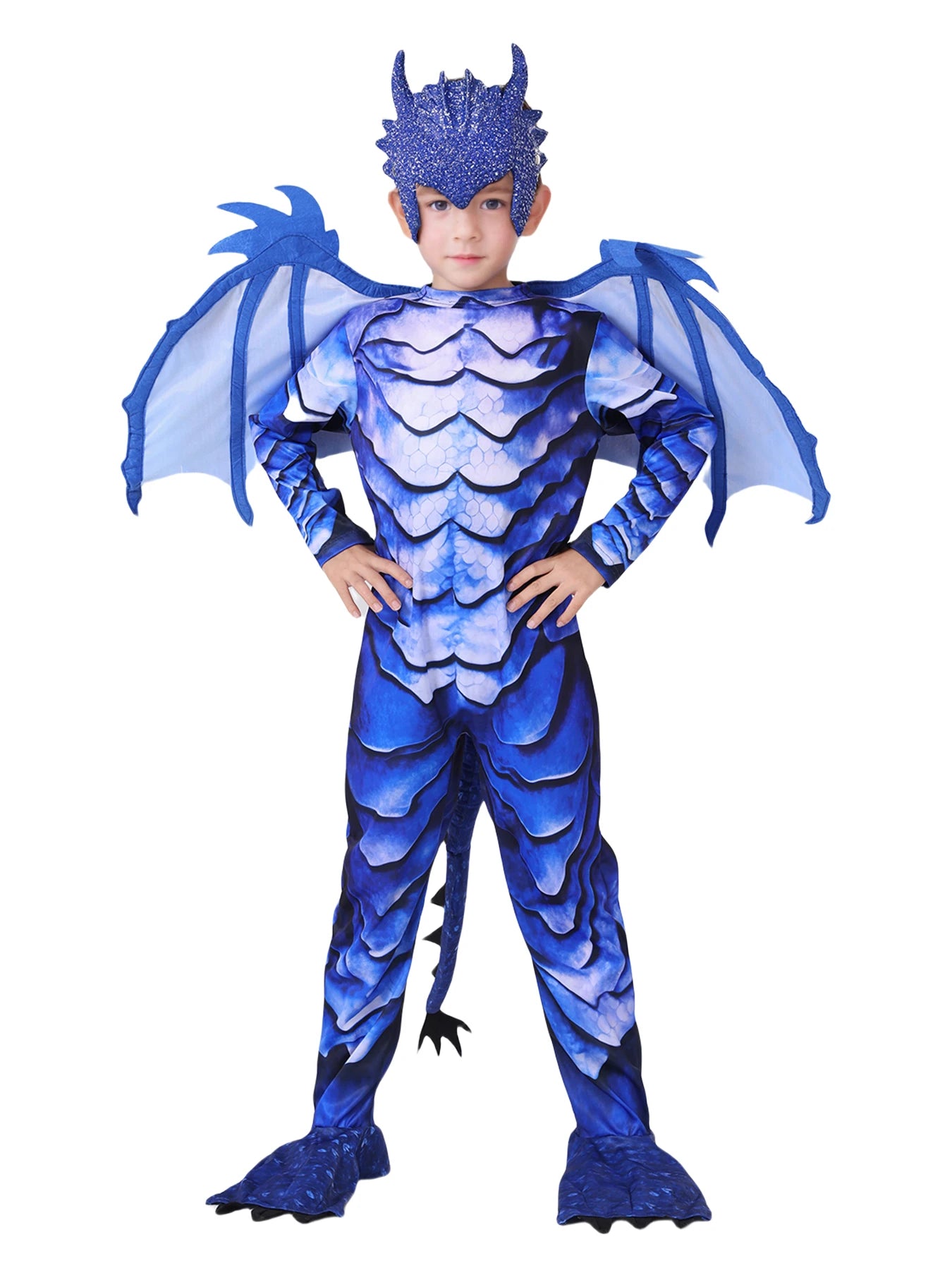 Dragon Knight Jumpsuit | Frost Blue | Kids Unisex Polyester | MU52660