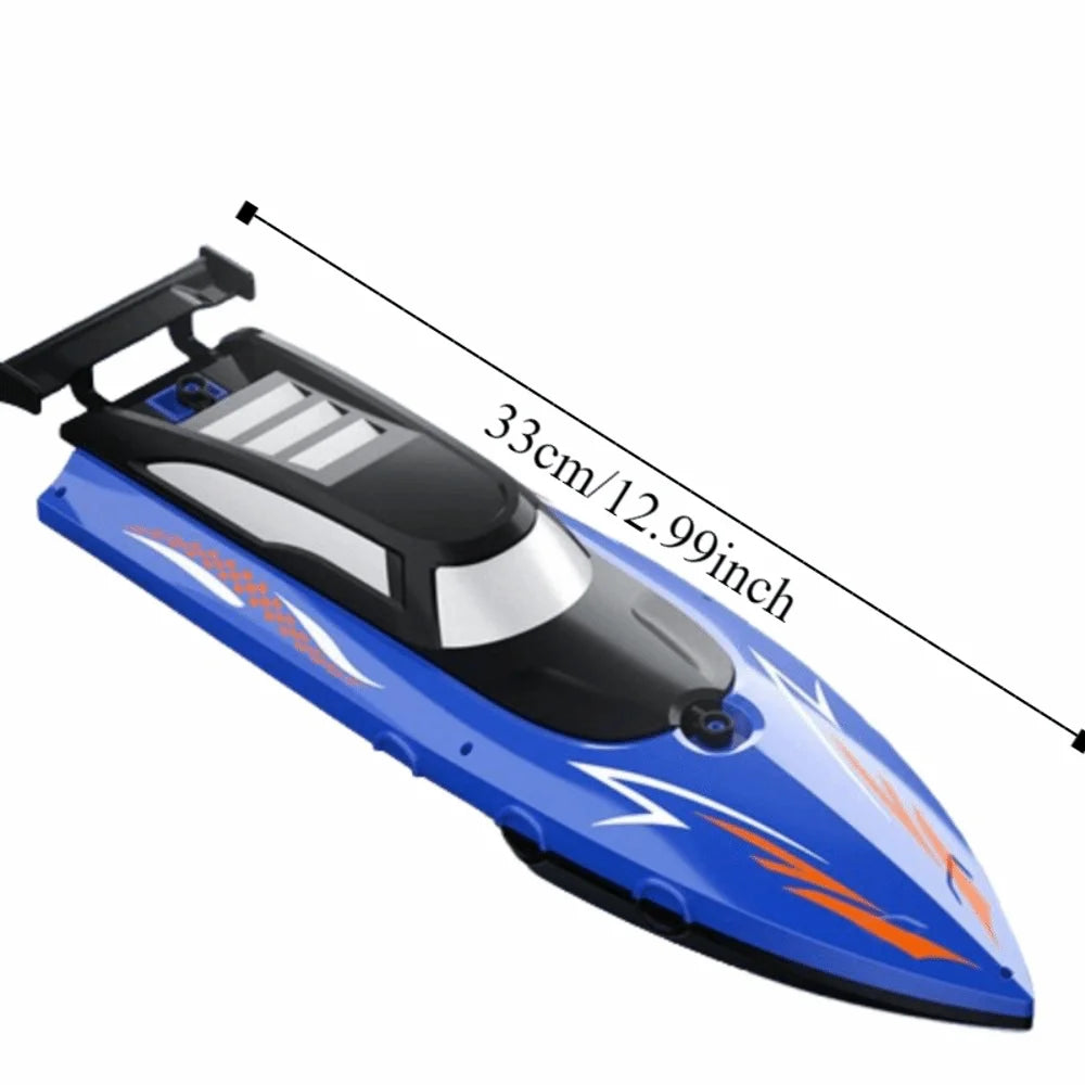 Remote Control Boat | Dual Motors | LED Light | Blue Red