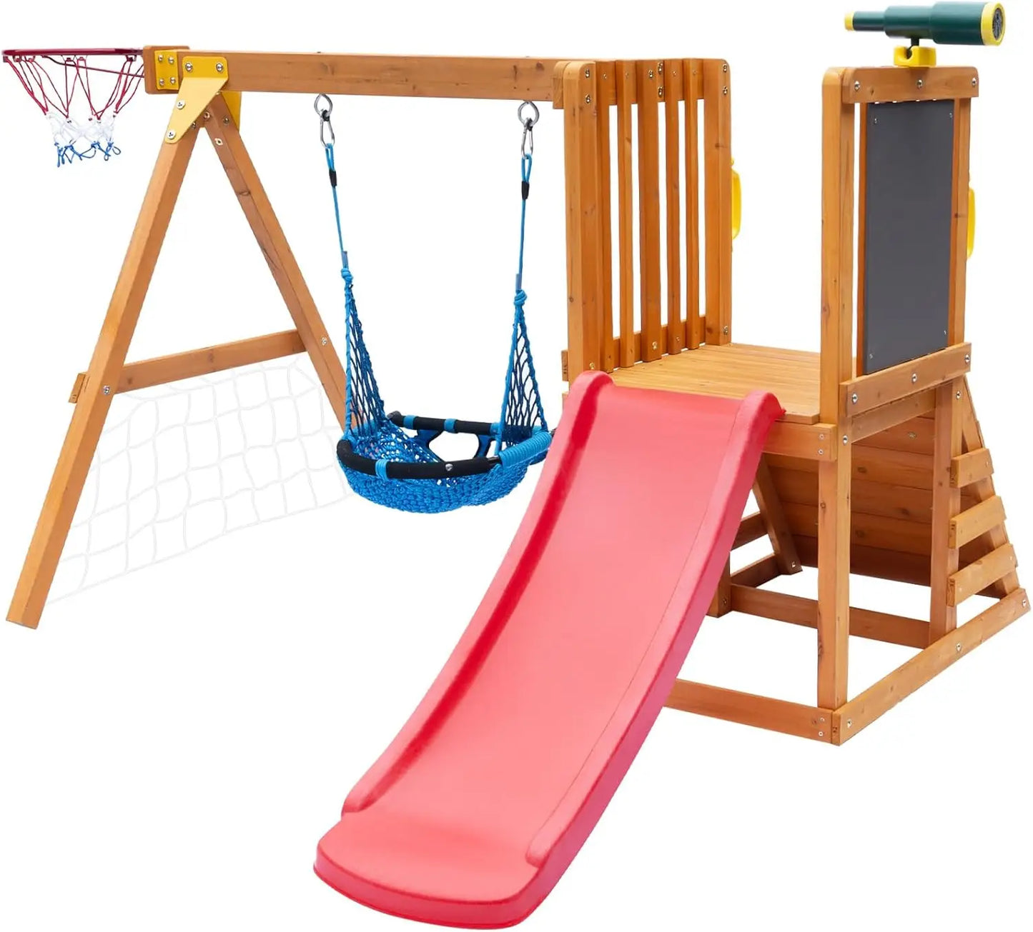 Backyard Toddler Playground Set With Durable Slide And Swing