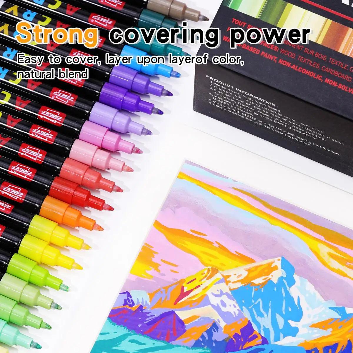 Acrylic Paint Markers | Waterproof | Toylandeu™