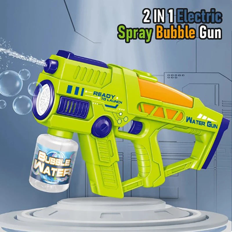 Space electric bubble machine 2-in-1 water gun, automatic spray - ToylandEU