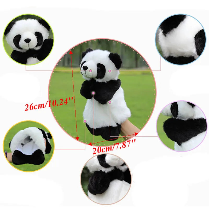 Panda Hand Puppet for Kids - Soft Plush Stuffed Animal Doll - ToylandEU