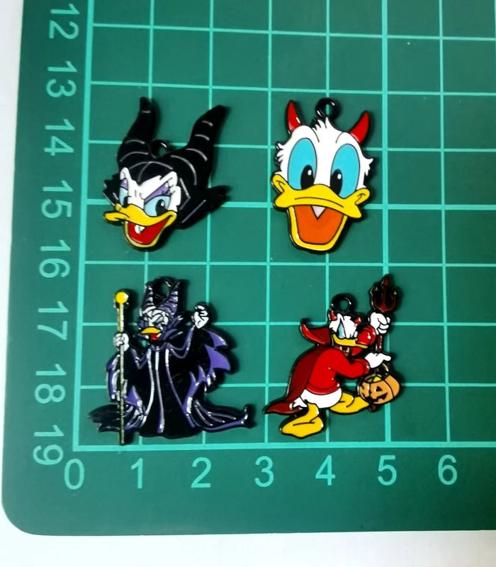 Halloween Pendant Charms | Metal | Keychain DIY | 10 Pieces