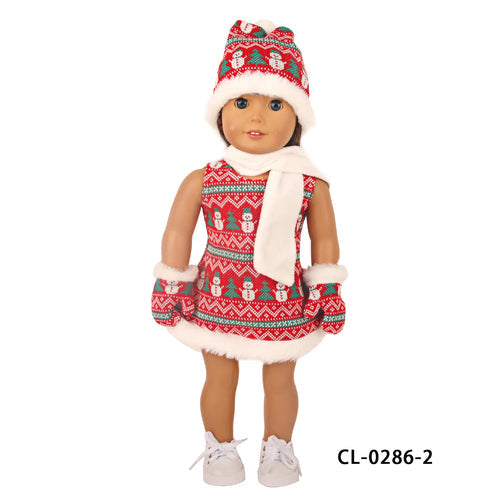 American Girl Doll Christmas Outfit - 18 Inch Doll Clothes Suit ToylandEU.com Toyland EU