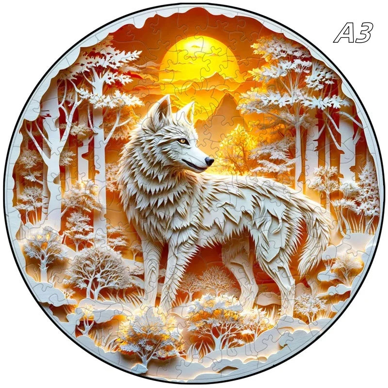 3D Wooden Jigsaw Puzzle | Tiger Pattern | Age 12 And Up | Birthday Gift