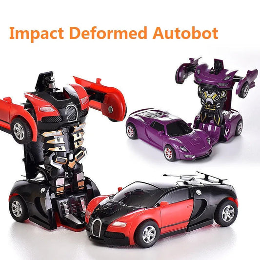 Transforming Robot Toy Car Set