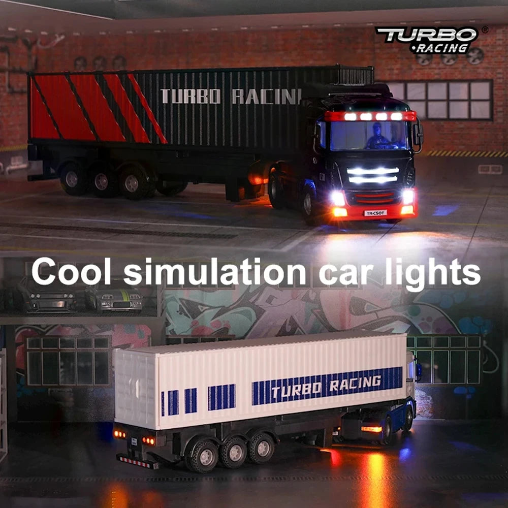 Turbo Racing 1:76 C50 Remote Control Semi-Truck with Simulated Vehicle Lights