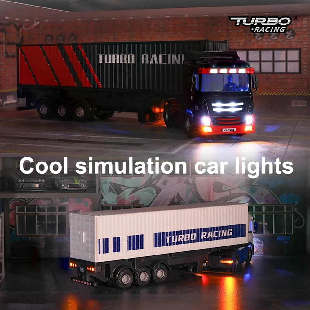 Turbo Racing 1:76 C50 Remote Control Semi-Truck with Simulated Vehicle Lights - ToylandEU