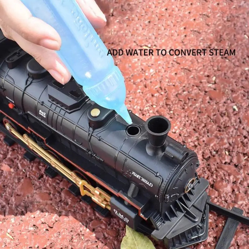 Battery Operated Steam Locomotive Train Set With Light And Sound