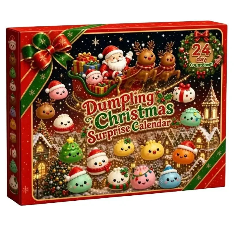 Advent Calendar | 24 Day Dumpling Mystery Surprise | Anxiety Relief Slow Rising Toys | Random Blind Box Gift
