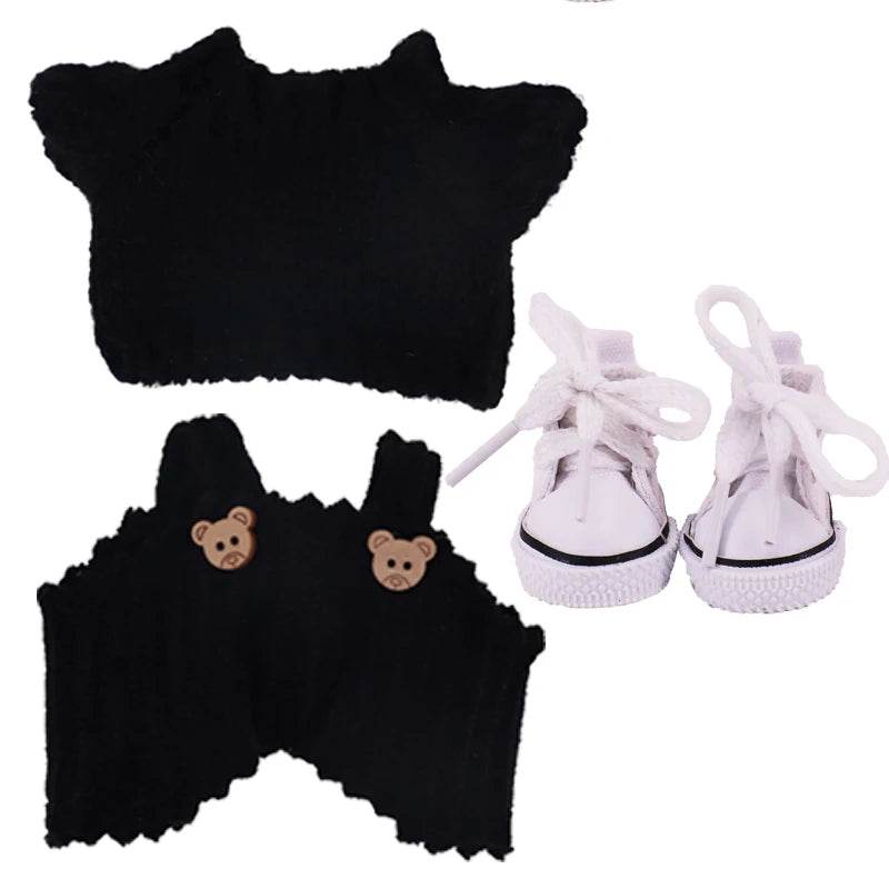 Doll Sweater Overall Shoes 3Pcs Set For Labubu Clothes - ToylandEU