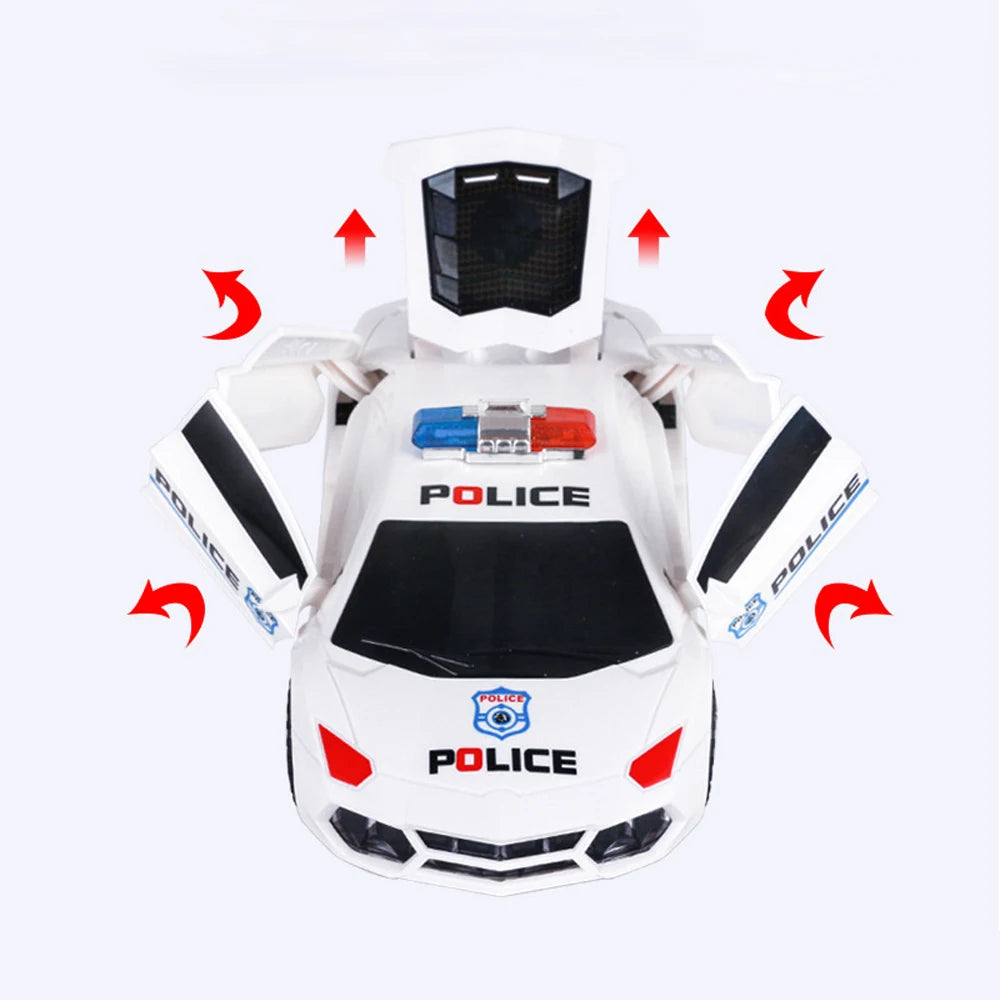 Cool Lighting Music Police Car Toy for Kids with 360 Degree Rotating Wheels - ToylandEU