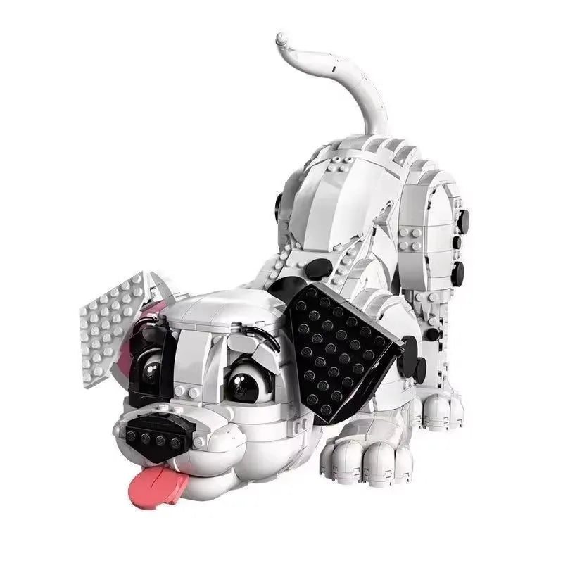 MOC White Puppy Model | Plastic Display Ornament | One Size