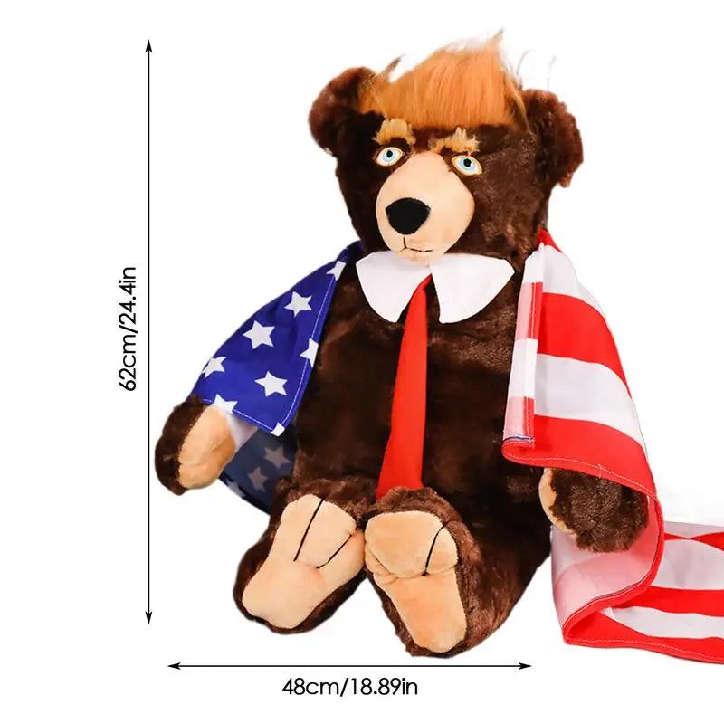 Trump Bear Plush Toy - Soft, Safe & Commemorative Stuffed Doll