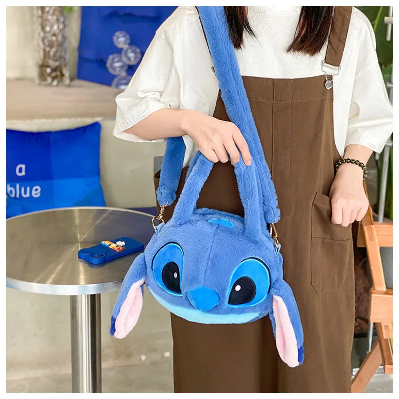 Kawaii Disney Stitch Plush Doll Shoulder Bag - Cute Stuffed Toy Handbag Gift