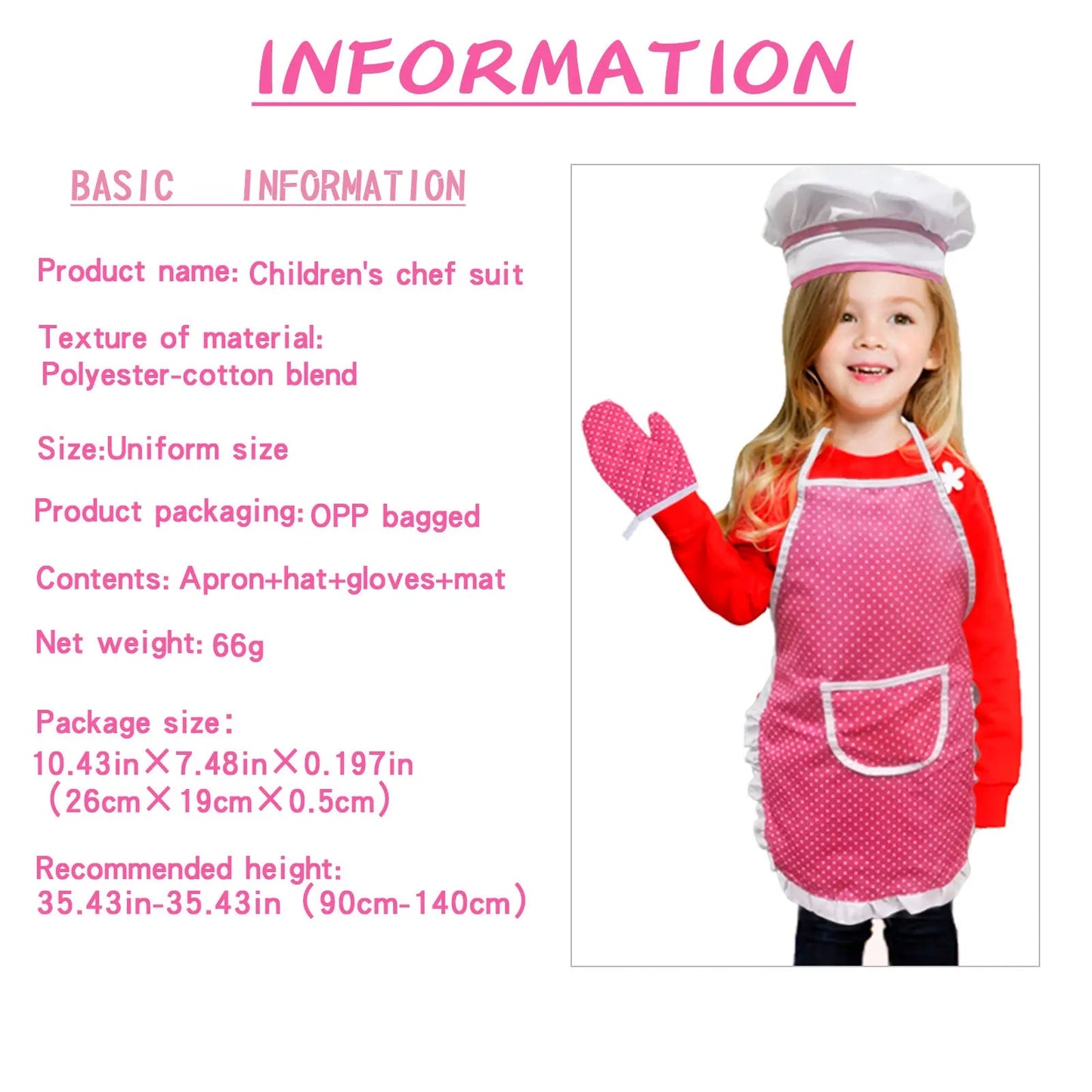 Mini Chef Role Play Kitchen Apron and Hat Set - ToylandEU