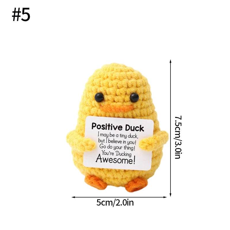 Funny Handmade Positive Energy Bee Doll With Card Home Room Decoration Crochet Knitting Shark Doll Ornament Christmas Party Gift - ToylandEU