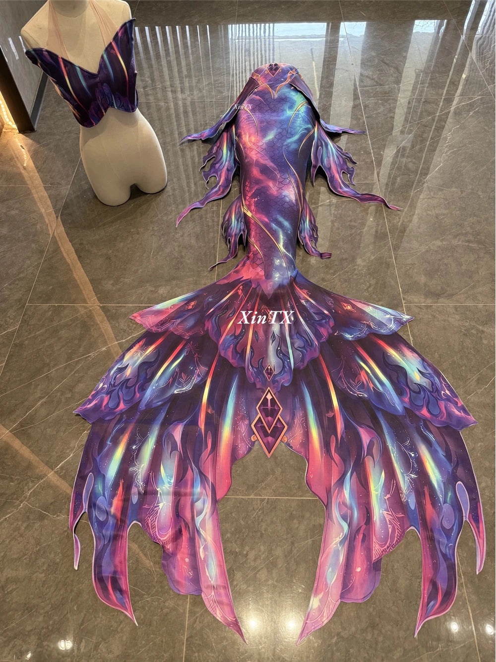 Mermaid Tail Swimsuit | Monofin Optional | Polyester Elastane | Adult