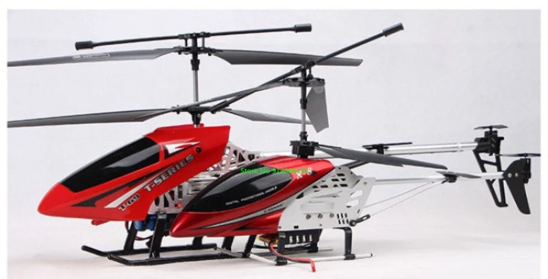 RC 150M Remote Control Large Alloy Electric Helicopter Drone Toy with LED Lights and Anti-Fall Design