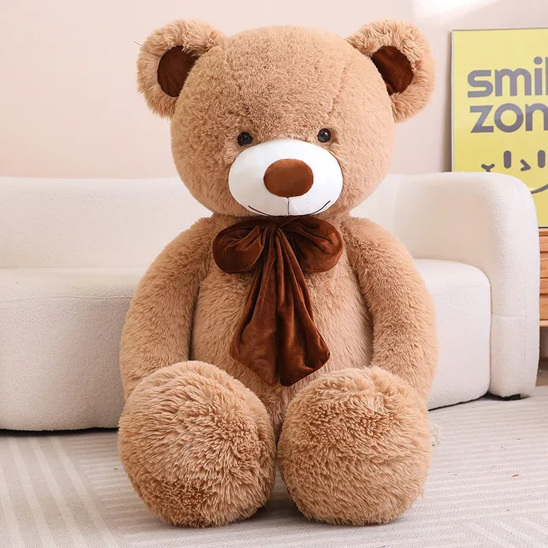Bear Plush Pillow Bowknot Soft Premium Gift For Kids - ToylandEU