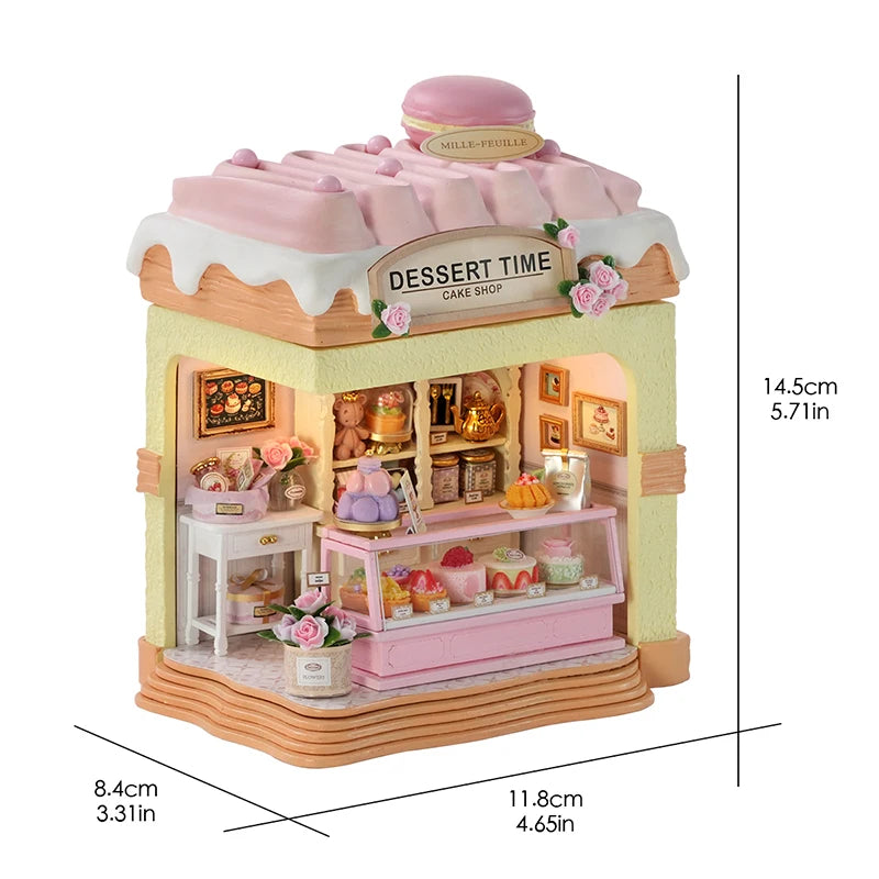 DIY Book Nook Kit | LED Light Included | European Scene | Dollhouse Insert