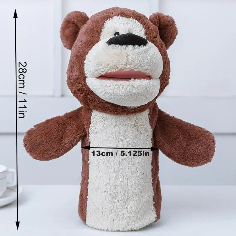 Hand Puppet | 11-Inch Plush Bear | Soft Fabric | For Children